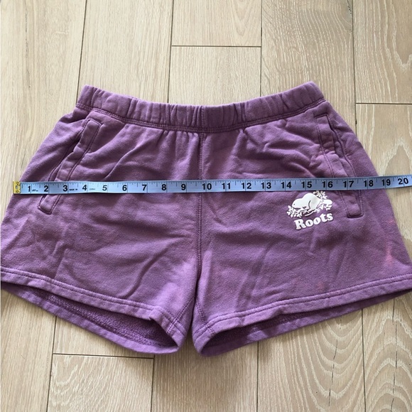 Roots Logo Sweat Shorts in Purple Size XS - Picture 7 of 10